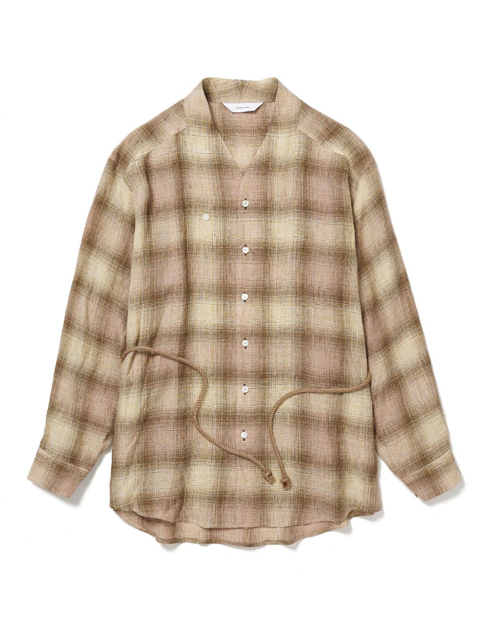 sasquatchfabrix. WA-NECK CHECK SHIRT 25SS-SY9-003
