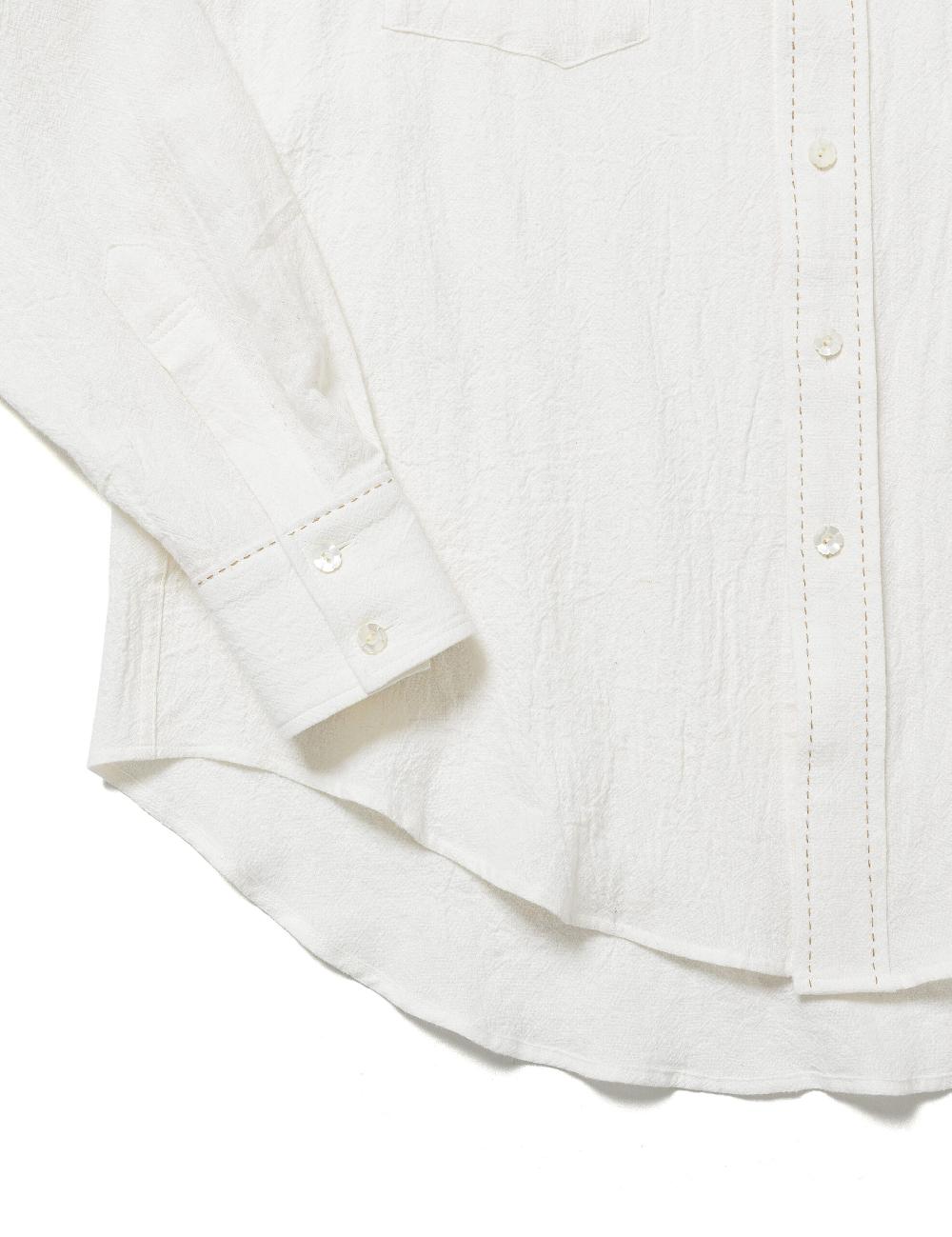 Sasquatchfabrix. WESTERN SHIRT “SASHIKO STITCH” 25SS-SY9-007