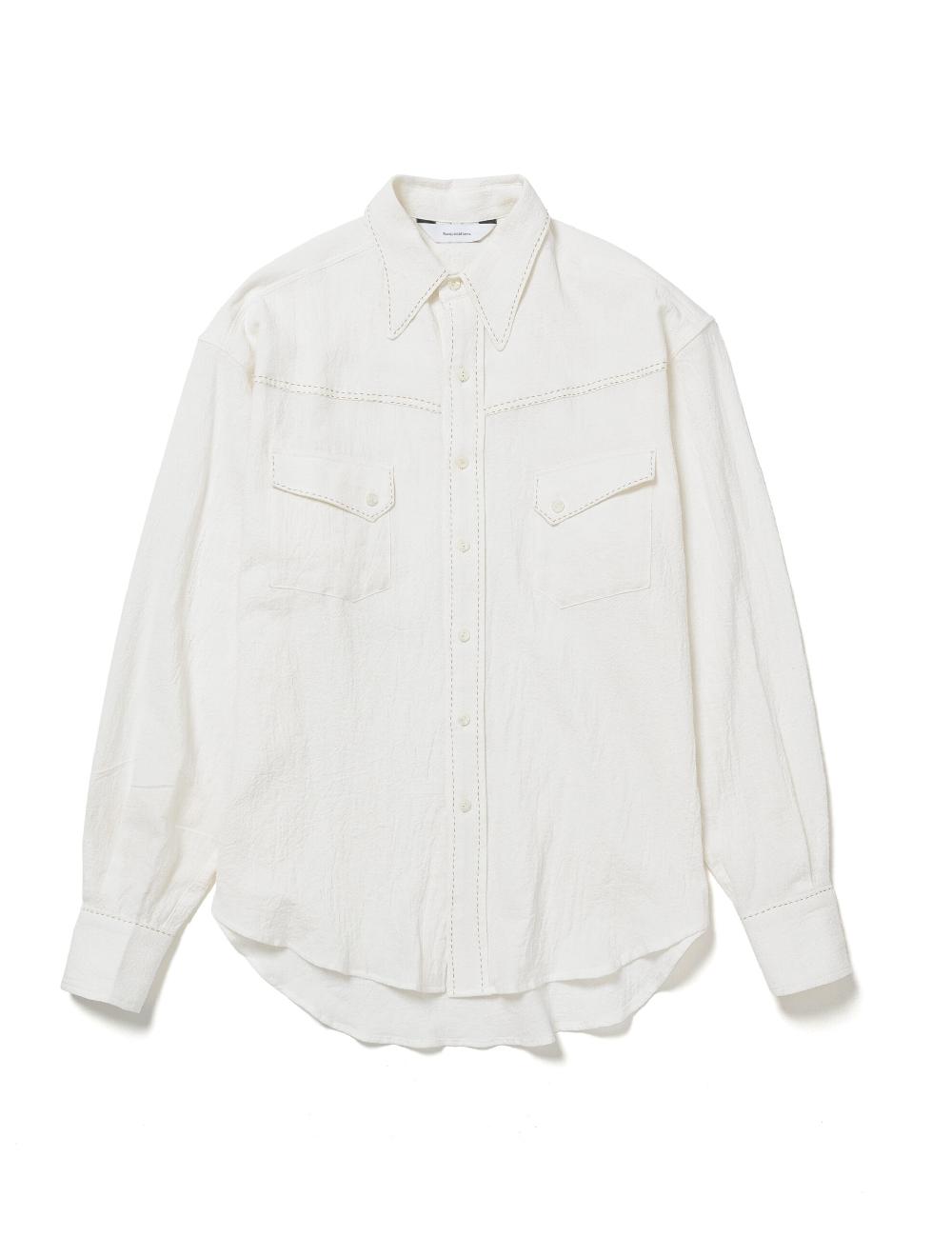 sasquatchfabrix. WESTERN SHIRT “SASHIKO STITCH” 25SS-SY9-007