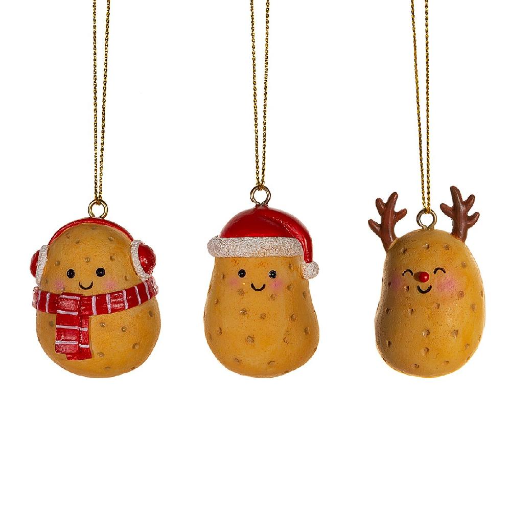 sass & bell Happy Potatoes Hanging Decorations- Set of 3