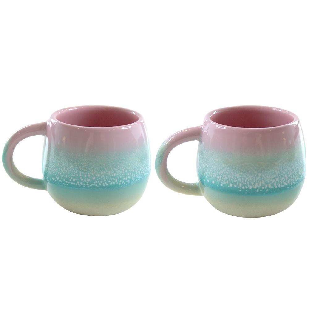 sass & bell Pastel Ombre Espresso Mugs Pink & Green - Set of 2