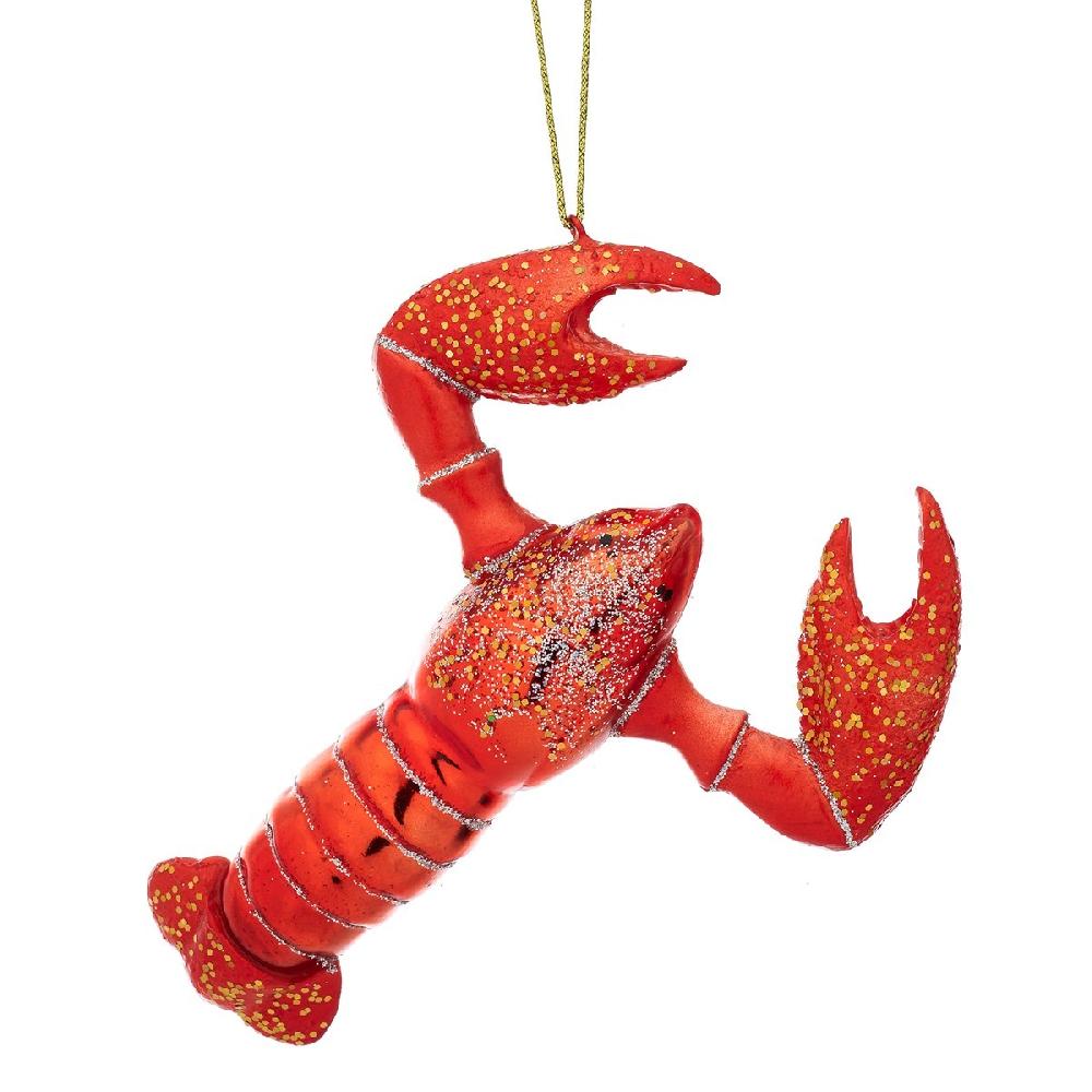 sass & bell Beach Fun Lobster Shaped Bauble Red