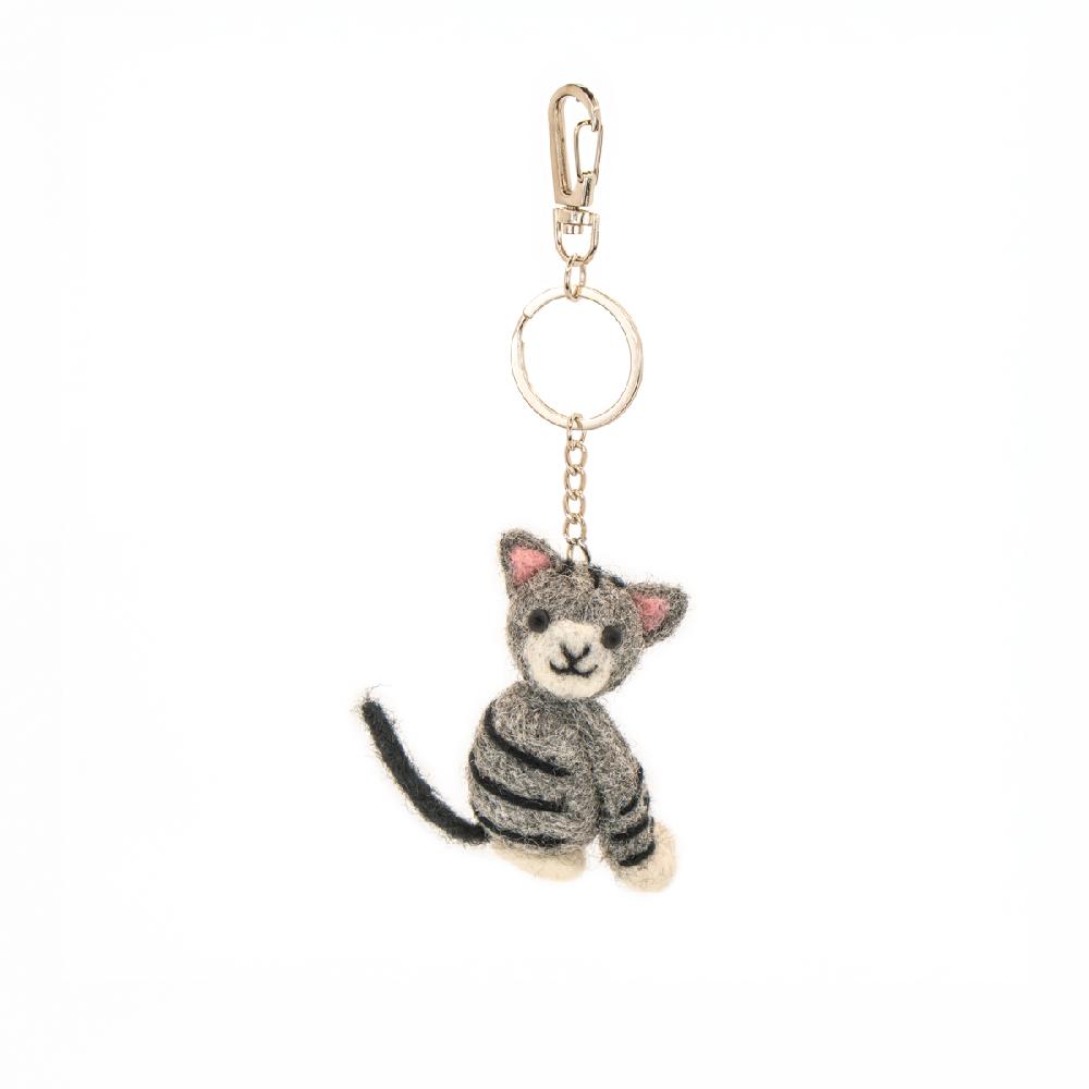 sass & bell Cat Felt Keyring