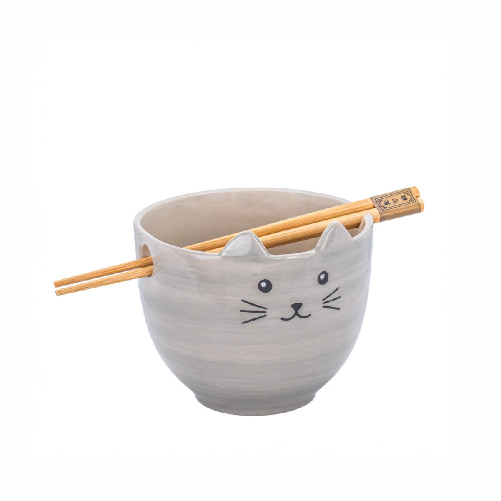 sass & bell Cat Noodle Bowl - With Chopsticks