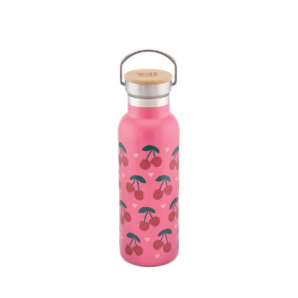 sass & bell Cherry Metal Water Bottle
