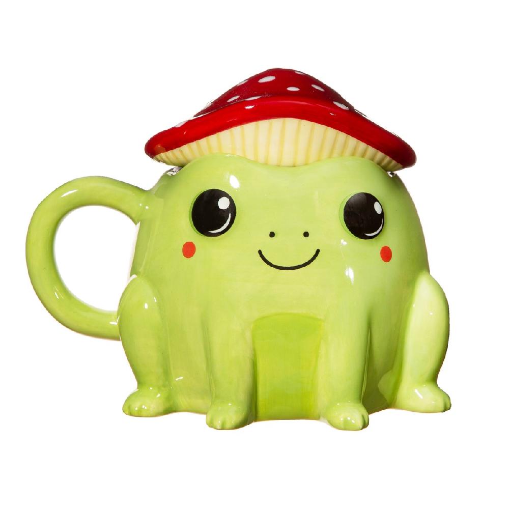 sass & bell Fergus Frog Mug with Mushroom Lid