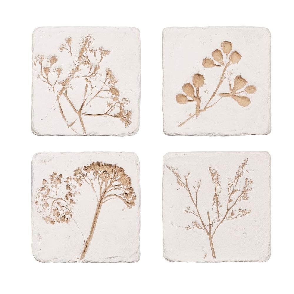 sass & bell Flower Imprint Coasters - Set of 4