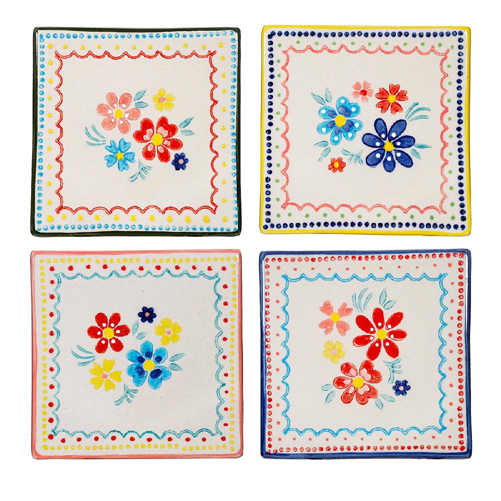 sass & bell Folk Floral Coasters - Set of 4