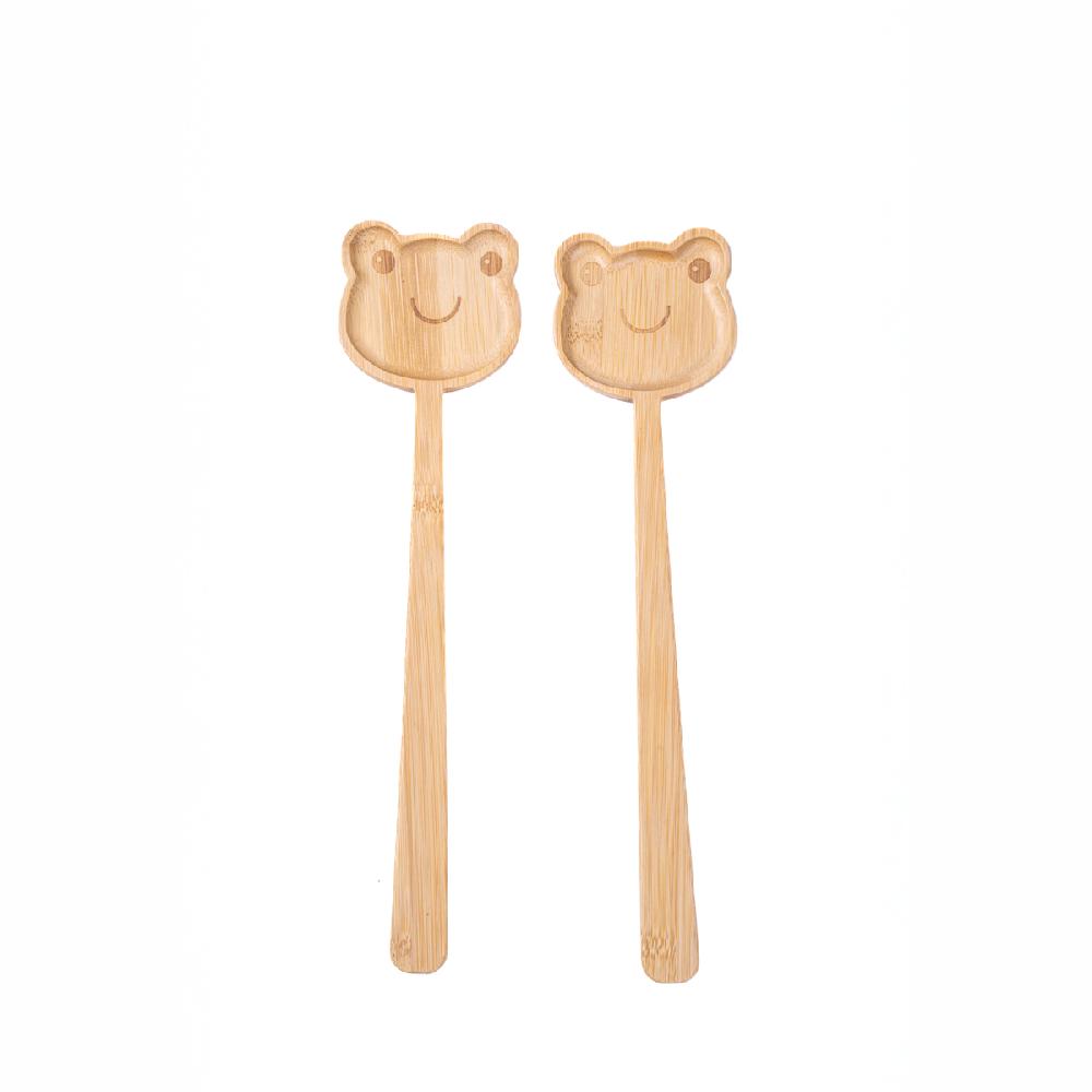 sass & bell Frog Bamboo Salad Servers