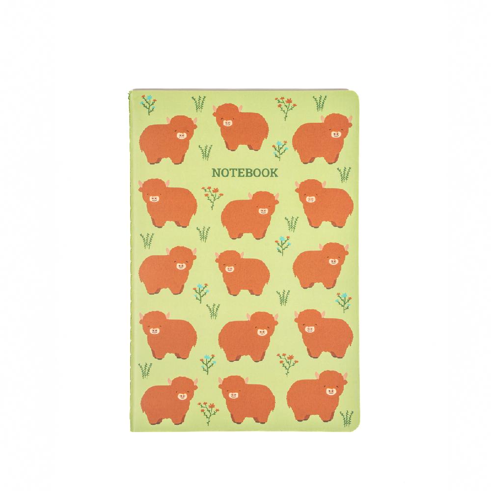 sass & bell Highland Cow A5 Notebook