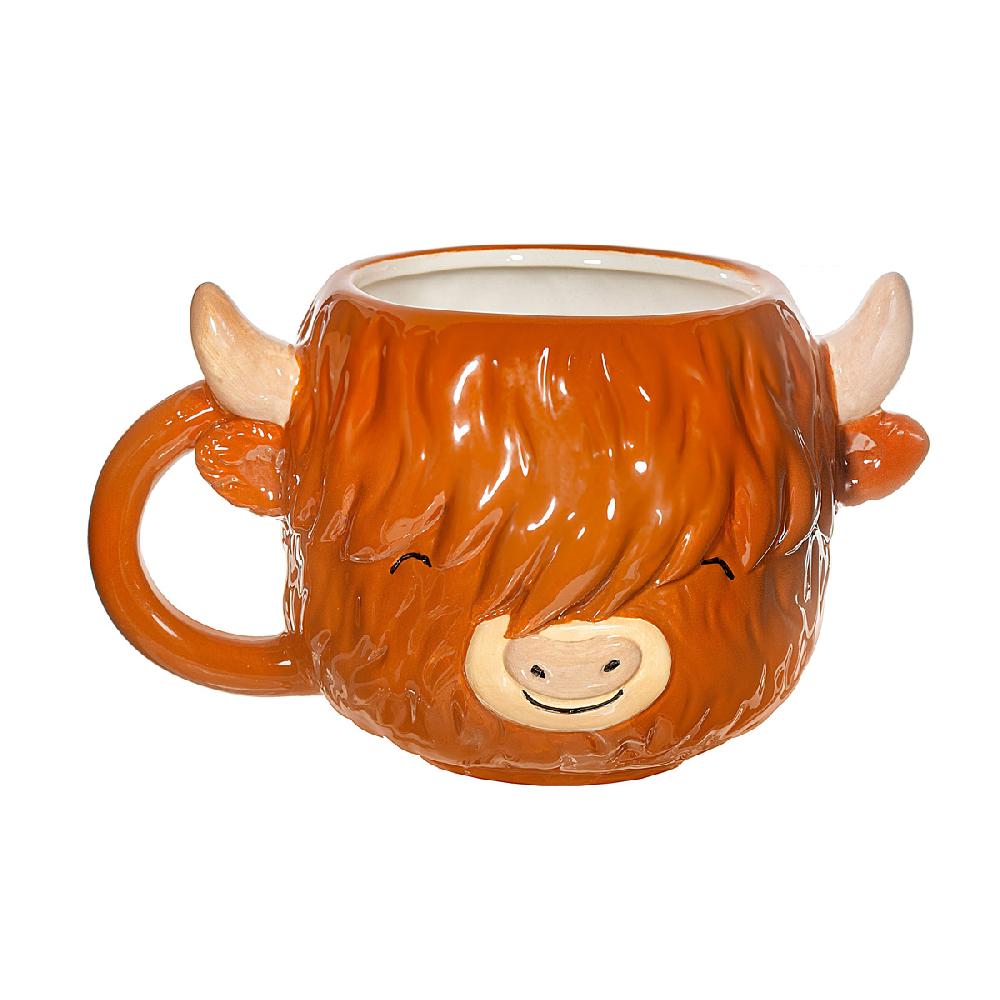 sass & bell Highland Cow Shaped Mug