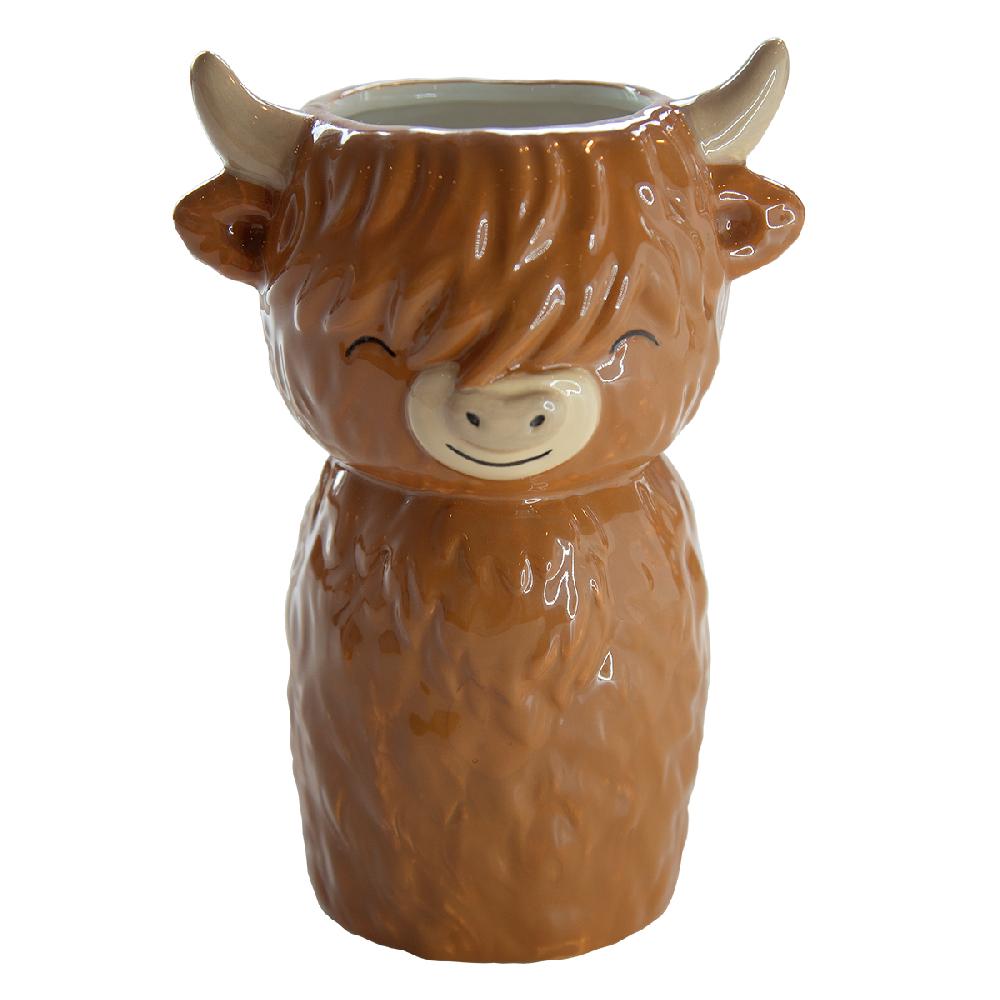 sass & bell Highland Cow Shaped Vase