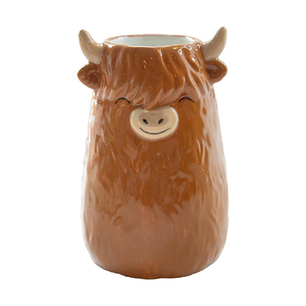 sass & bell Highland Cow Small Vase