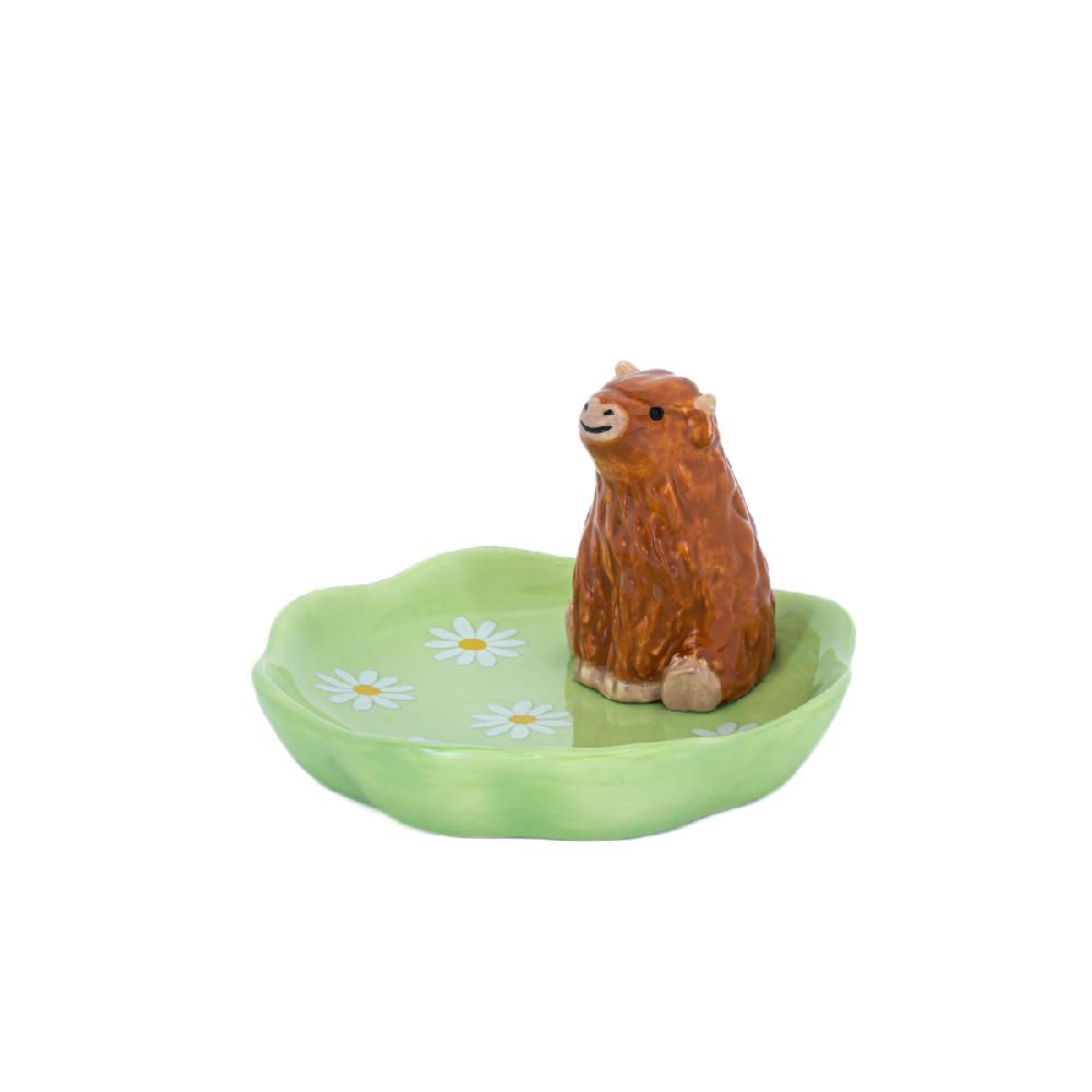 sass & bell Highland Cow Trinket Dish