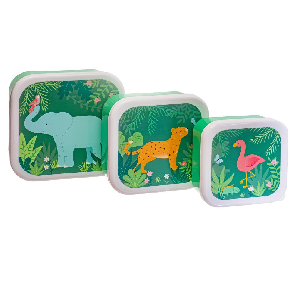 sass & bell Jungle Friends Lunch Boxes - Set of 3