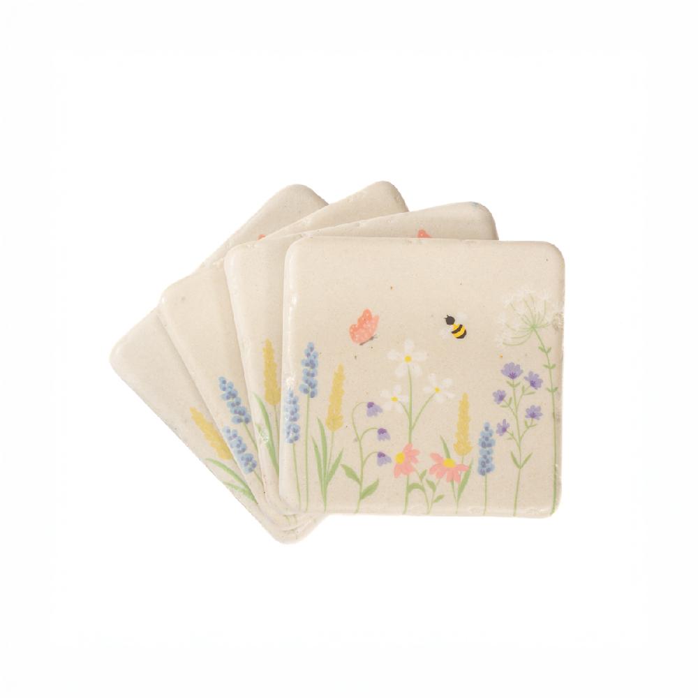 sass & bell Meadow Floral Coasters