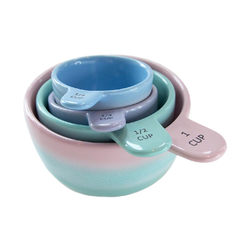 sass & bell Pastel Ombre Measuring Cups Pink & Green