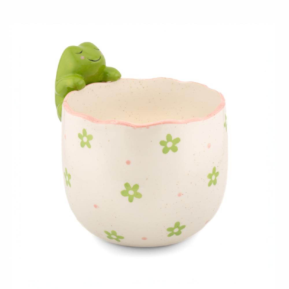 sass & bell Peeking Frog Planter