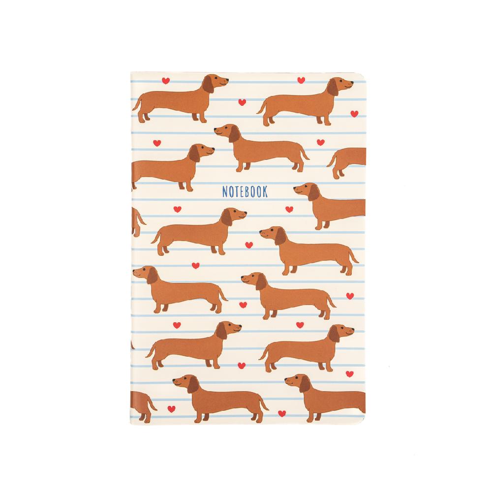 sass & bell Sausage Dog A5 Notebook