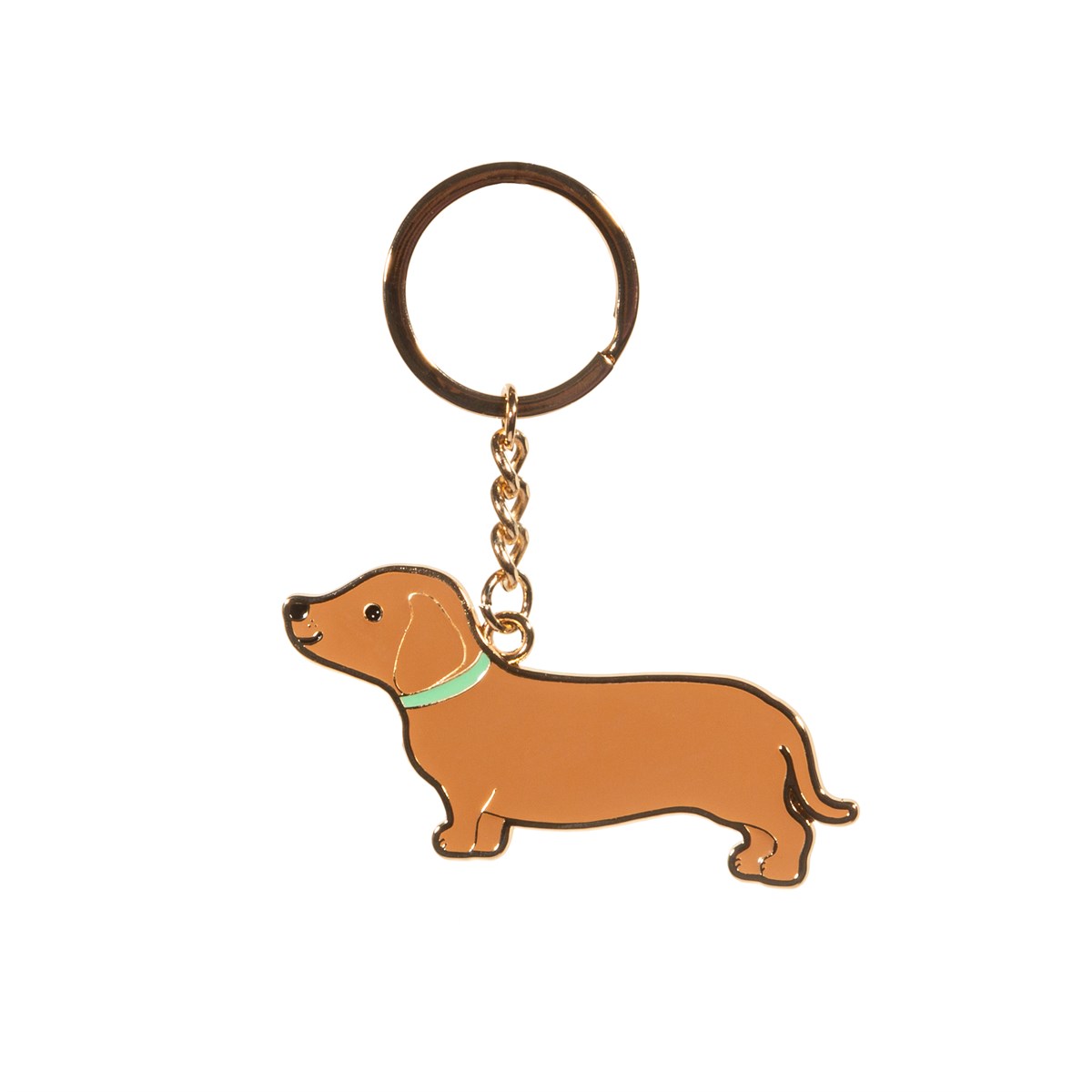 sass & bell Sausage Dog Enamel Keyring