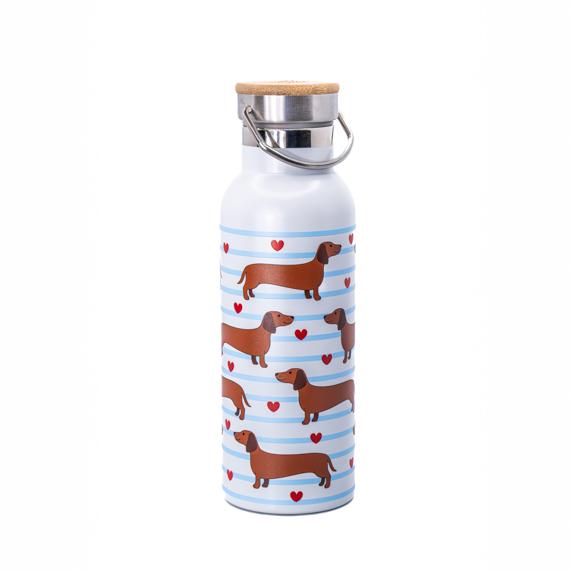 sass & bell Sausage Dog Metal Water Bottle