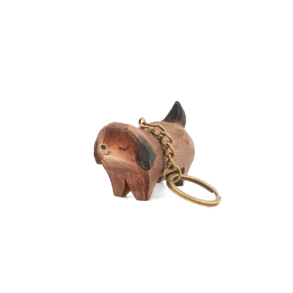 sass & bell Sausage Dog Wooden Keyring