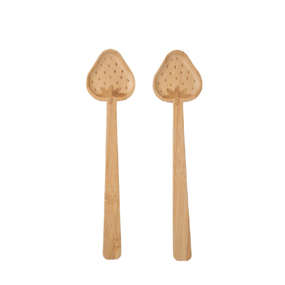 sass & bell Strawberry Bamboo Salad Servers