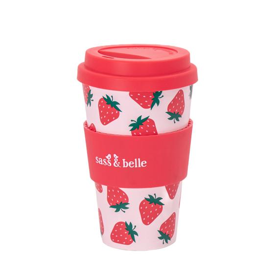 sass & bell Strawberry Travel Coffee Cup
