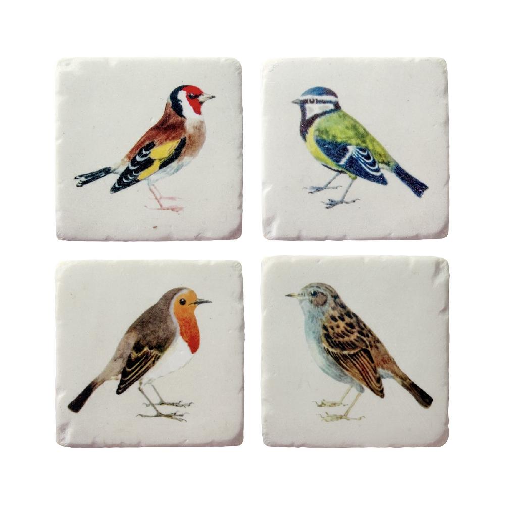 sass & bell Vintage Birds Coasters - Set of 4