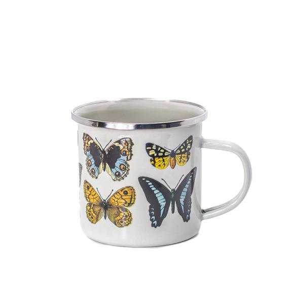 sass & bell Vintage Butterflies Enamel Mug