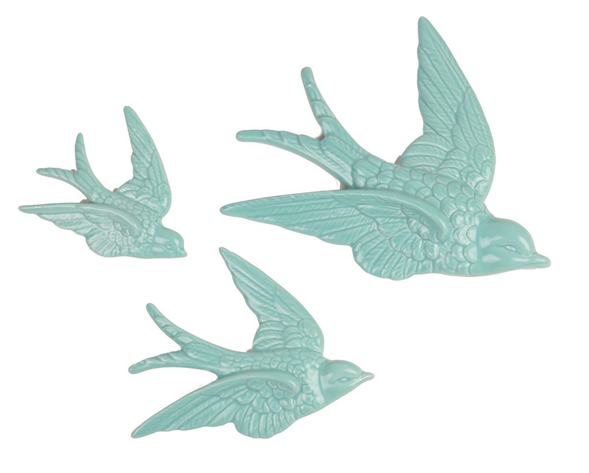 sass & bell Swallow Wall Decorations Duck Egg - Set of 3