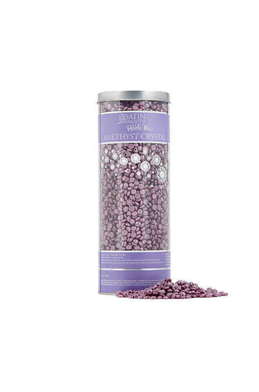 Satin Smooth Amethyst Crystal Pebble Wax