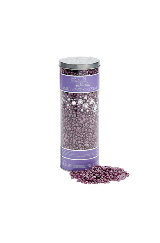 Satin Smooth Amethyst Crystal Pebble Wax