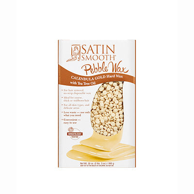 satin smooth Calendula Gold & Tea Tree Pebble Wax