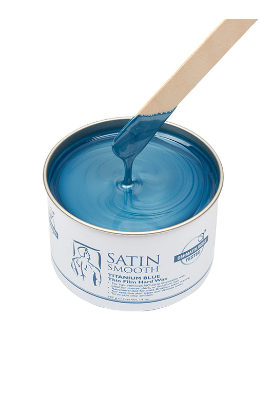 Satin Smooth Titanium Blue Thin-Film Hard Wax