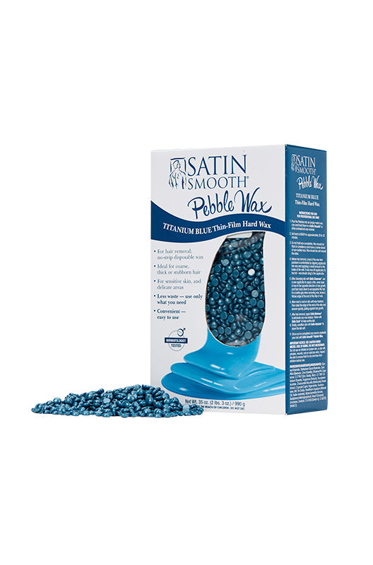 Satin Smooth Titanium Blue Thin-Film Pebble Wax