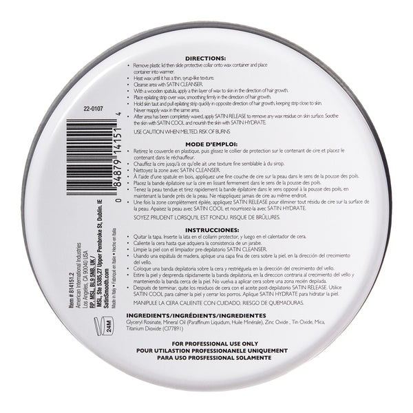 satin Smooth Ultra Sensitive Zinc Oxide Cream Soft Wax
