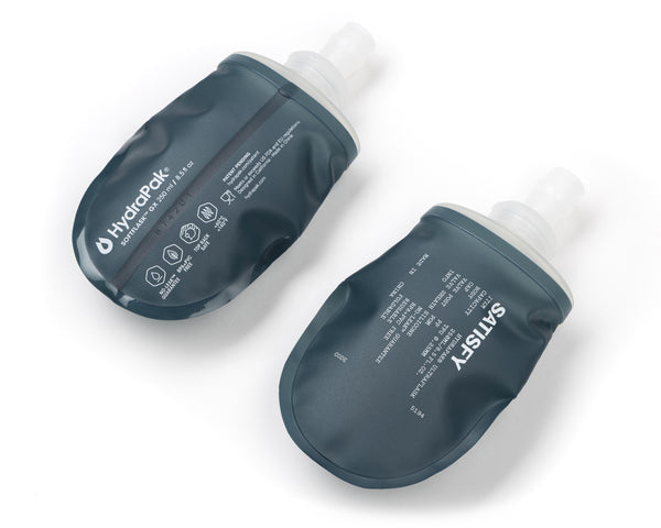 Satisfy HydraPak® Soft Flask 250ml 2‑Pack Dark Slate