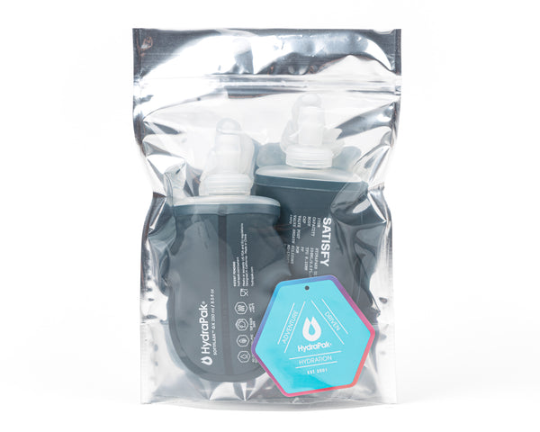 Satisfy HydraPak® Soft Flask 250ml 2‑Pack Dark Slate