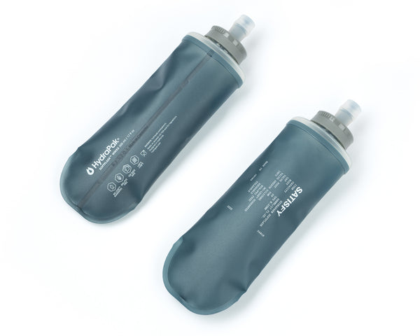 Satisfy HydraPak® Soft Flask 500ml 2‑Pack Dark Slate