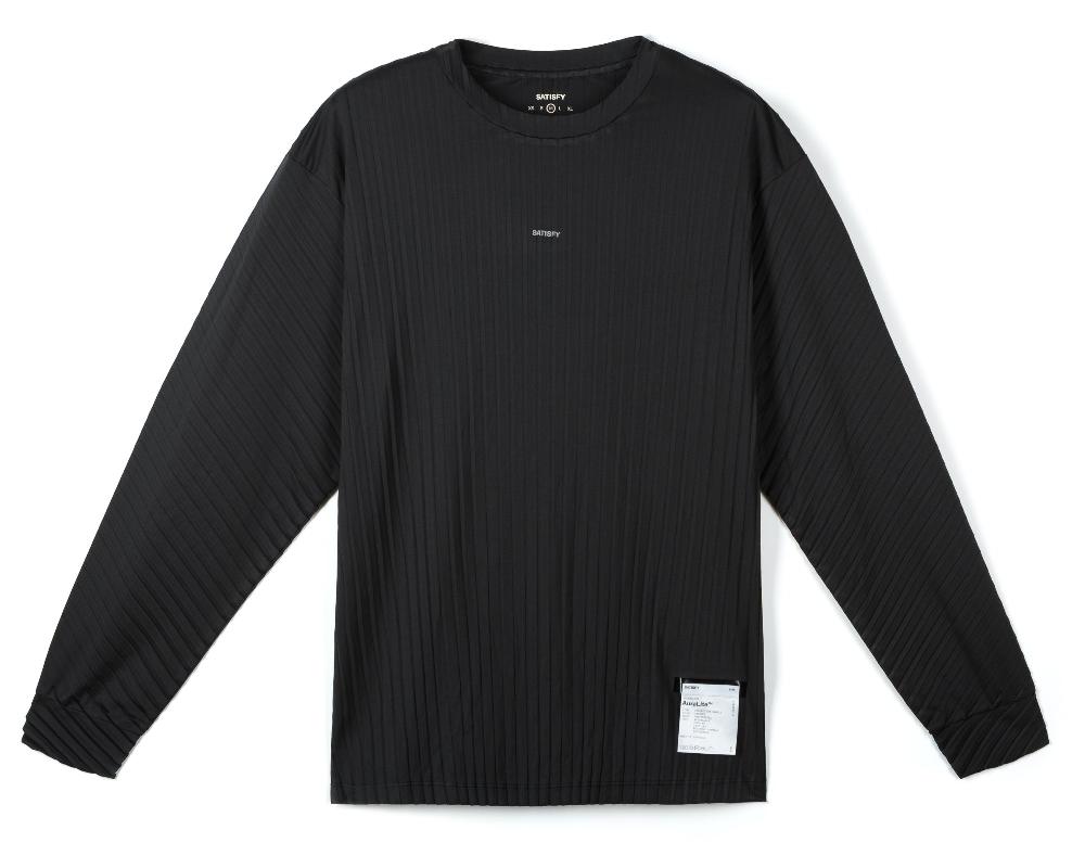 satisfy AuraLite™ Pleated Long Tee Black
