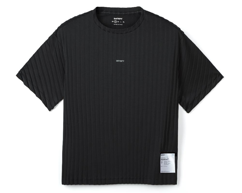 satisfy AuraLite™ Pleated T‑Shirt Black