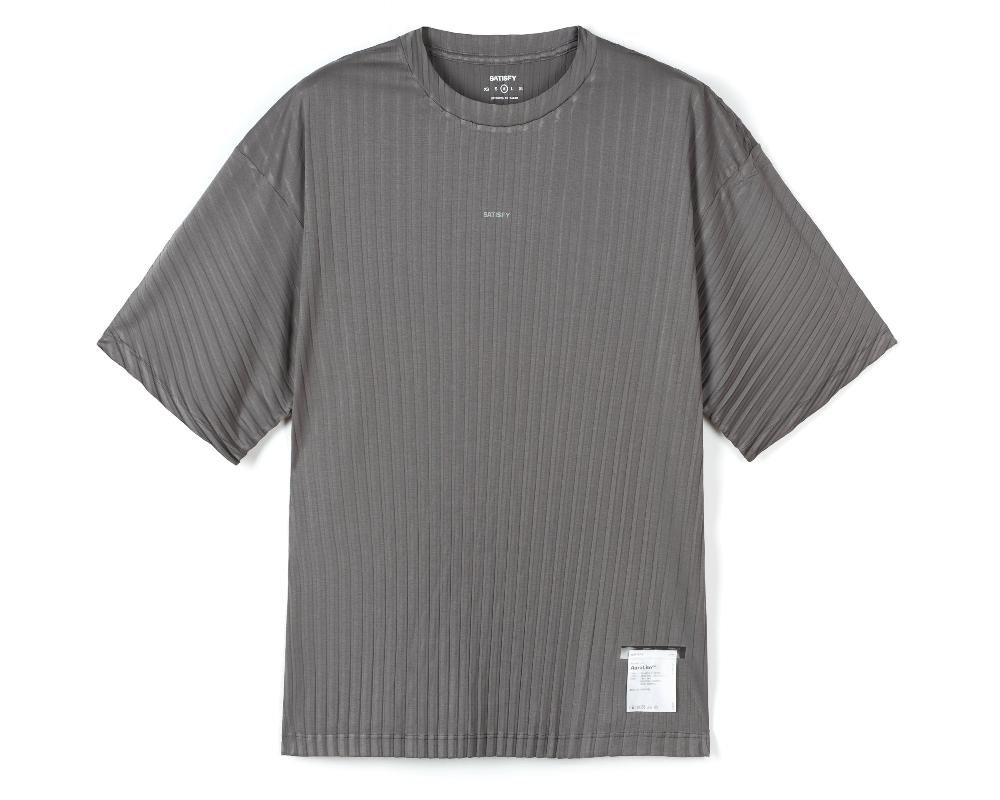 satisfy AuraLite™ Pleated T‑Shirt Granite Gray