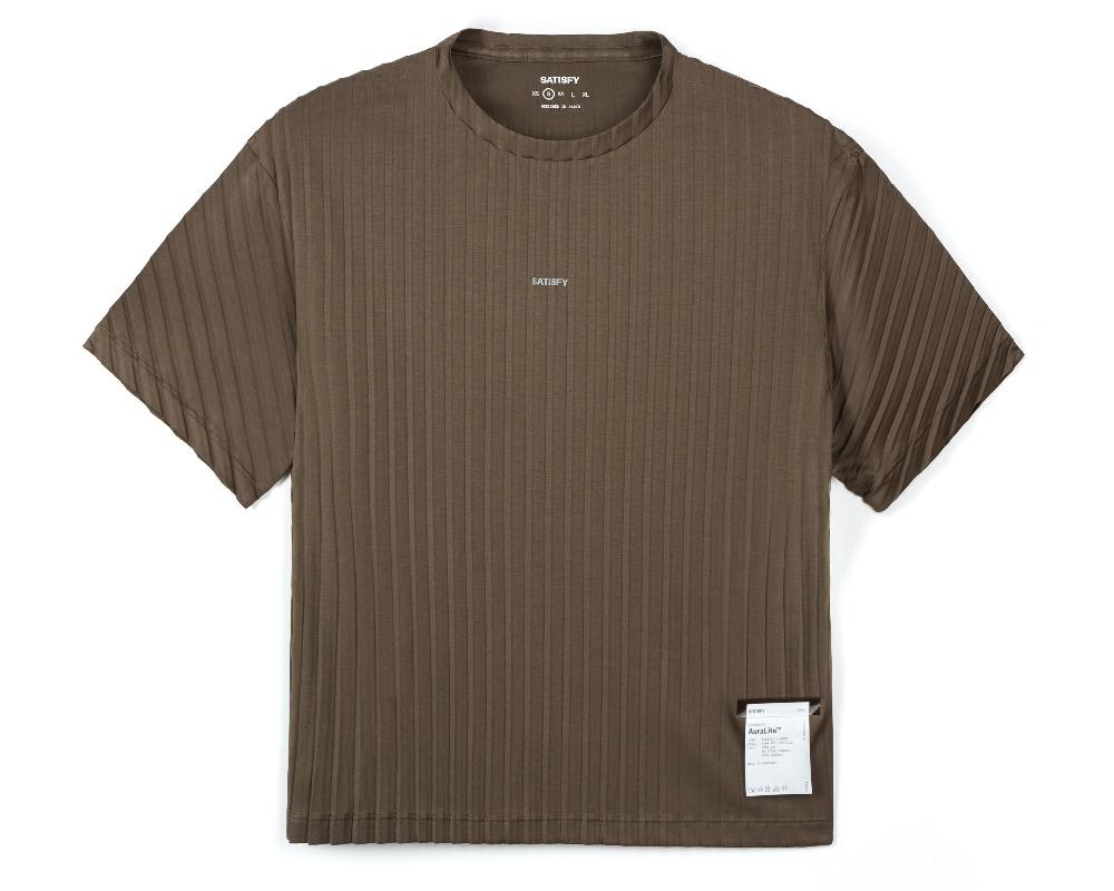satisfy AuraLite™ Pleated T‑Shirt Olive