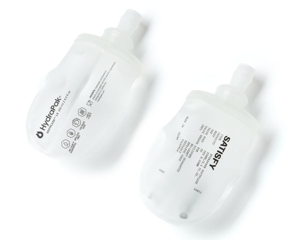 Satisfy HydraPak® Soft Flask 250ml 2‑Pack White