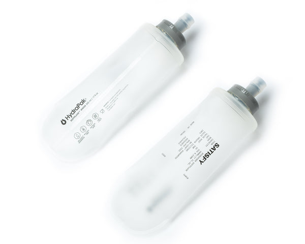 Satisfy HydraPak® Soft Flask 500ml 2‑Pack White