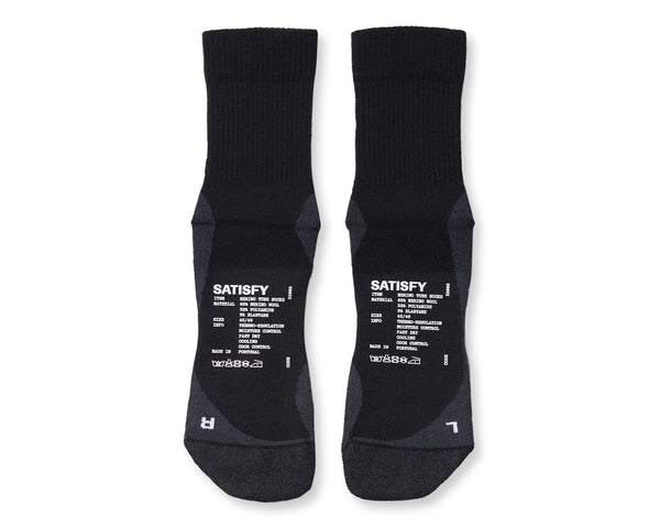 Satisfy Merino Nylon Tube Socks Black