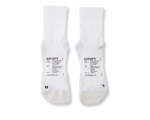 Satisfy Merino Nylon Tube Socks White