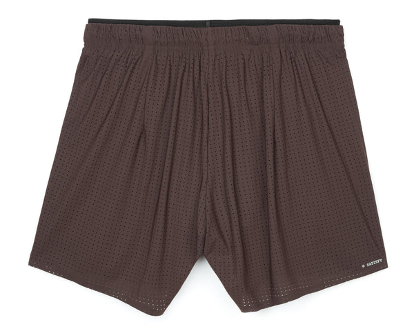 Satisfy Space‑O™ 5" Shorts Deep Mahogany