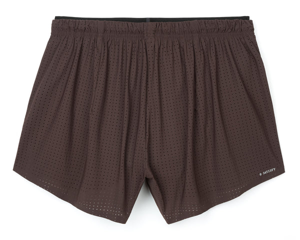 Satisfy Space‑O™ 2.5" Distance Shorts Deep Mahogany